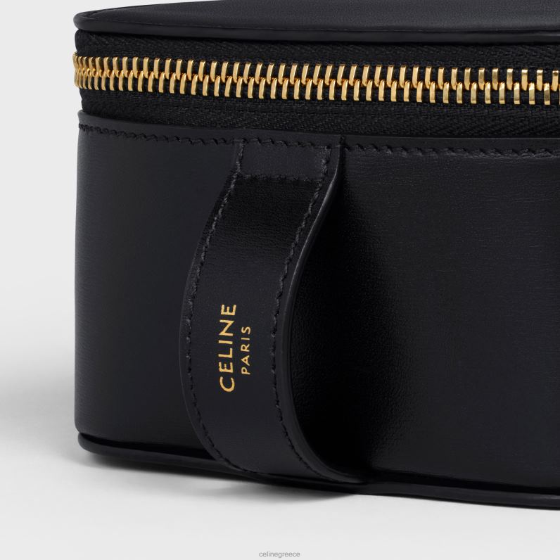 μικρή θήκη περιποίησης σε γυαλιστερό δέρμα μοσχαριού άνδρες CELINE 640PT1586 αξεσουάρ μαύρος