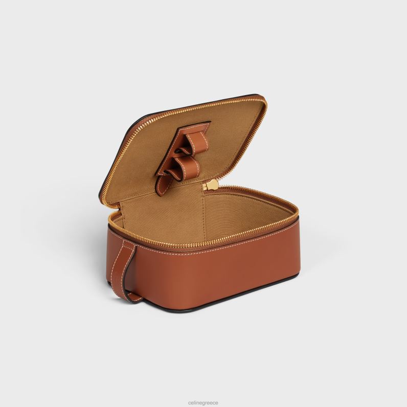 μικρή θήκη περιποίησης σε γυαλιστερό δέρμα μοσχαριού άνδρες CELINE 640PT1588 αξεσουάρ βυρσοδέψω