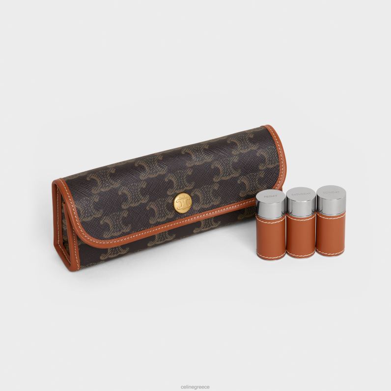 κουτί χαπιών σε καμβά θριάμβου άνδρες CELINE 640PT1593 αξεσουάρ βυρσοδέψω