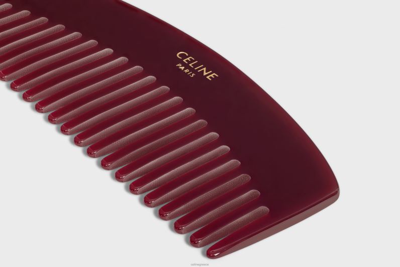 κυρτή χτένα μαλλιών σε σαύρα άνδρες CELINE 640PT1608 αξεσουάρ acai