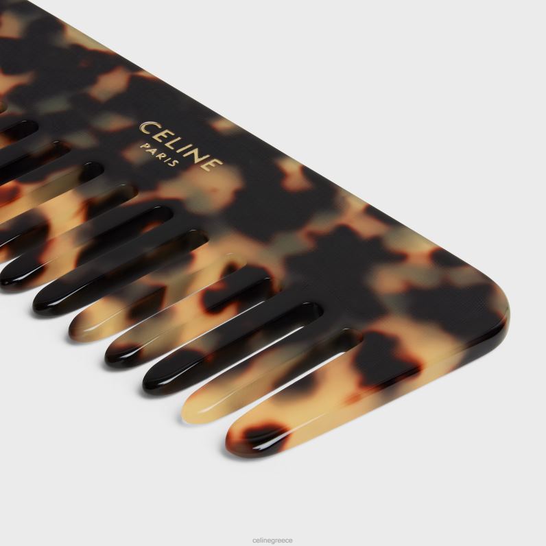 μικρή χτένα μαλλιών σε σαύρα άνδρες CELINE 640PT1612 αξεσουάρ πράσινο πηλό