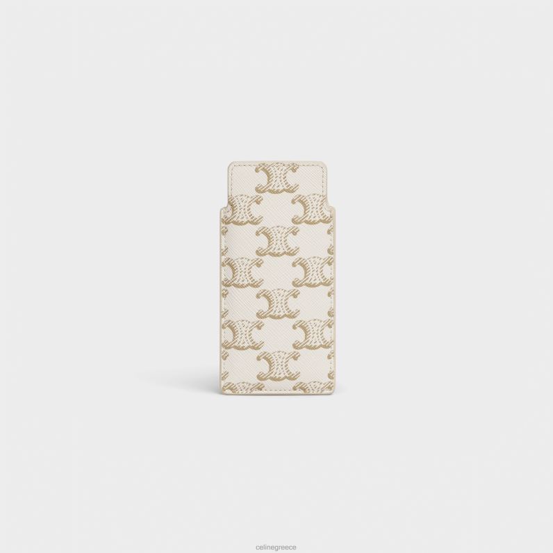 μικρή χτένα μαλλιών σε καμβά θριάμβου άνδρες CELINE 640PT1615 αξεσουάρ άσπρο