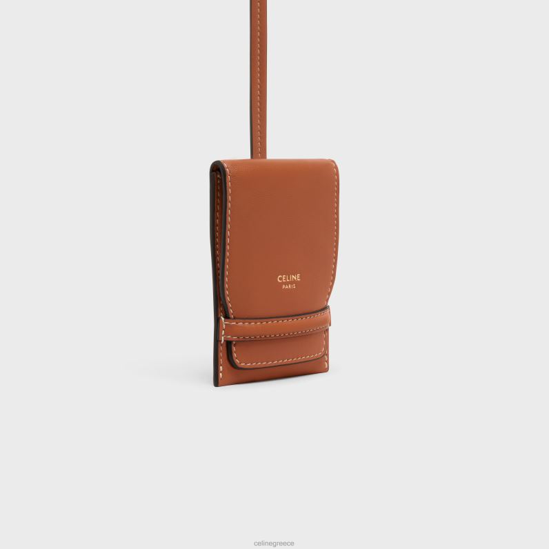 ετικέτα αποσκευών σε δέρμα αρνιού άνδρες CELINE 640PT1634 αξεσουάρ βυρσοδέψω