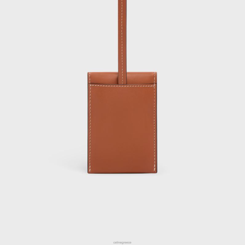 ετικέτα αποσκευών σε δέρμα αρνιού άνδρες CELINE 640PT1634 αξεσουάρ βυρσοδέψω