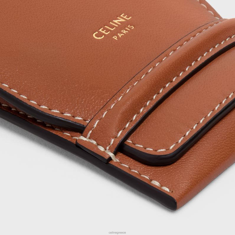 ετικέτα αποσκευών σε δέρμα αρνιού άνδρες CELINE 640PT1634 αξεσουάρ βυρσοδέψω