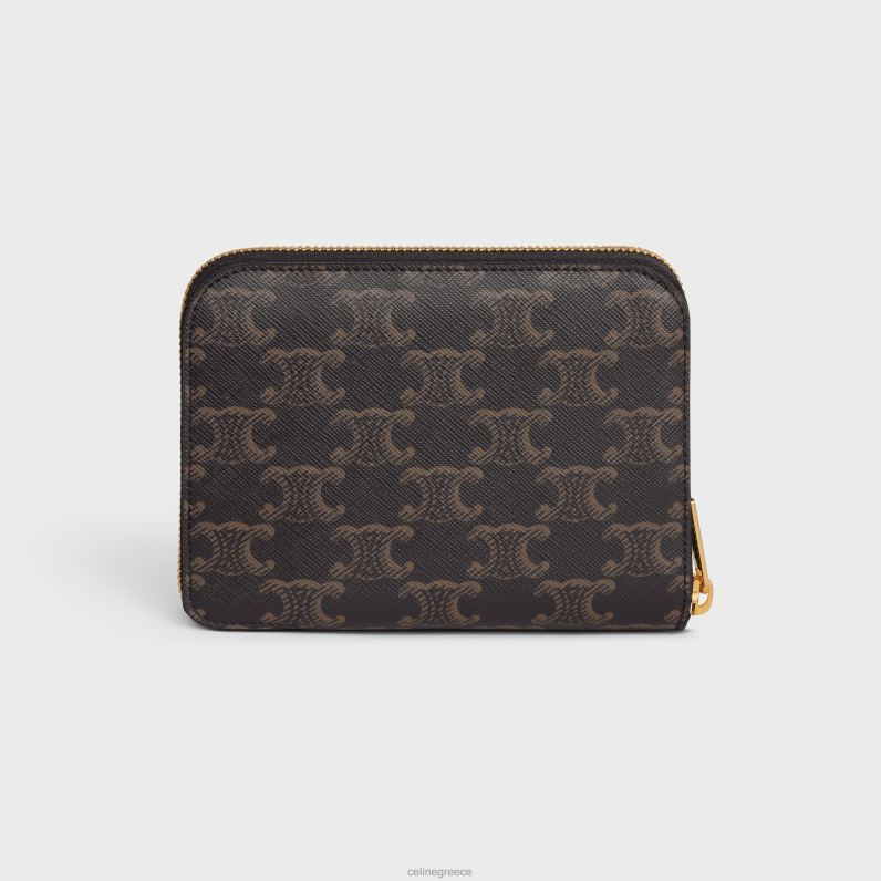 βάλτε τραπουλόχαρτα σε καμβά θριάμβου άνδρες CELINE 640PT1668 αξεσουάρ μαύρο/μαύρισμα