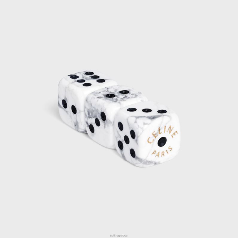 θήκη με ζάρια σε καμβά θριάμβου άνδρες CELINE 640PT1676 αξεσουάρ μαύρο άσπρο