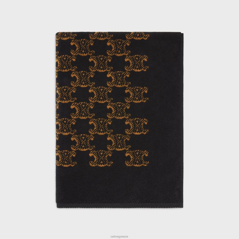 πετσέτα θαλάσσης σε μονόγραμμα βαμβάκι άνδρες CELINE 640PT1689 αξεσουάρ καφέ/καμηλό