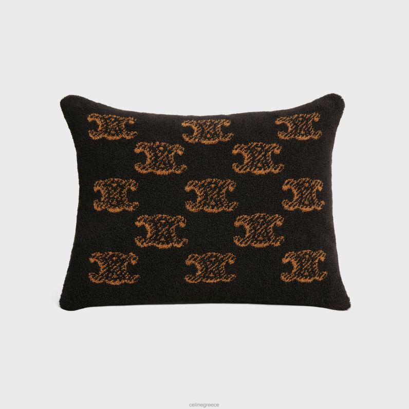 μαξιλάρι θαλάσσης σε μονόγραμμα βαμβάκι άνδρες CELINE 640PT1690 αξεσουάρ καφέ/καμηλό