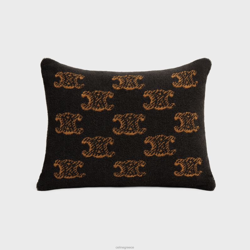 μαξιλάρι θαλάσσης σε μονόγραμμα βαμβάκι άνδρες CELINE 640PT1690 αξεσουάρ καφέ/καμηλό