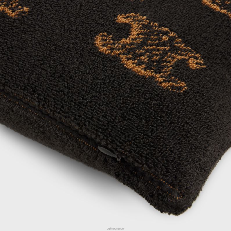 μαξιλάρι θαλάσσης σε μονόγραμμα βαμβάκι άνδρες CELINE 640PT1690 αξεσουάρ καφέ/καμηλό