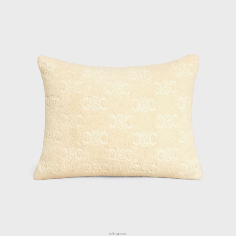 μαξιλάρι θαλάσσης σε μονόγραμμα βαμβάκι άνδρες CELINE 640PT1692 αξεσουάρ εκρού