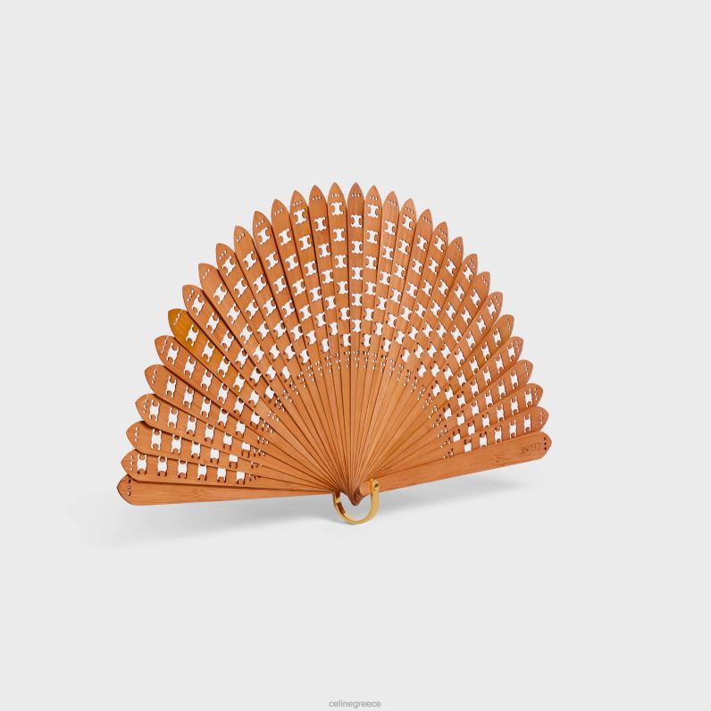 ανεμιστήρας του θριάμβου σε μπαμπού άνδρες CELINE 640PT1694 αξεσουάρ φυσικός