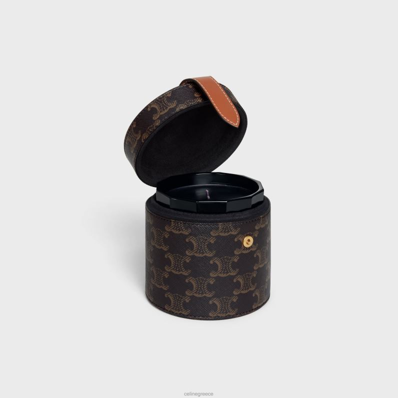 κηροπήγιο σε καμβά triomphe & δέρμα μοσχαριού άνδρες CELINE 640PT1524 αξεσουάρ βυρσοδέψω
