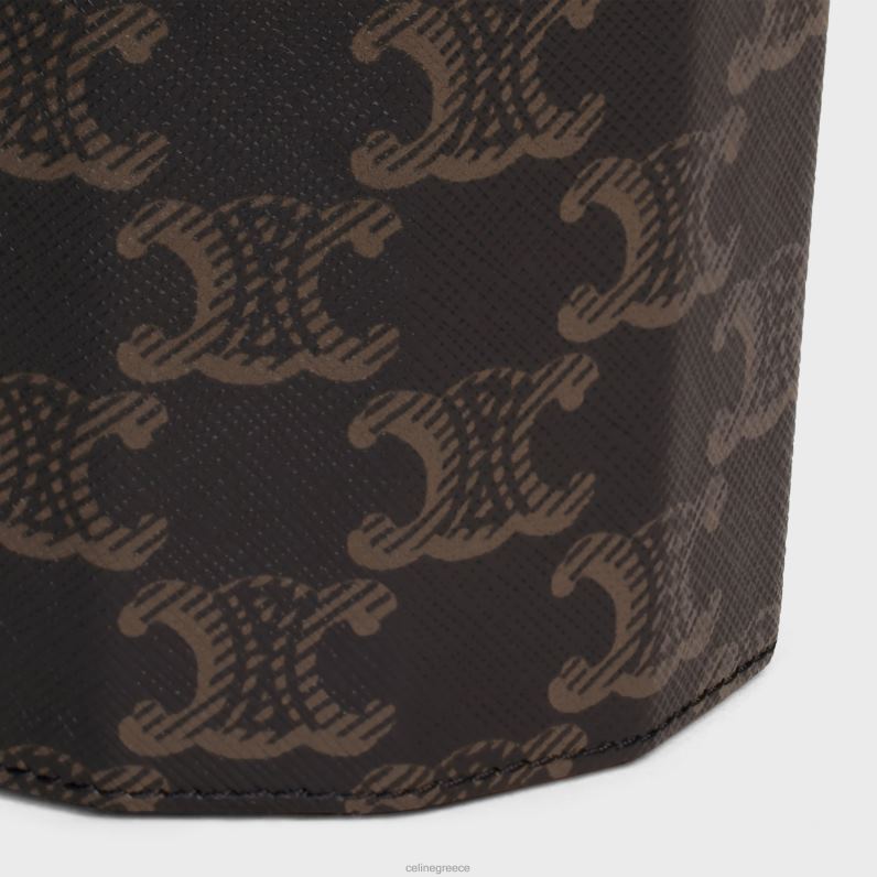 Θήκη κεριών σε καμβά triomphe & δέρμα μοσχαριού άνδρες CELINE 640PT1525 αξεσουάρ βυρσοδέψω