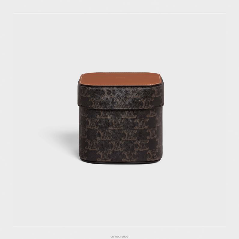 μεσαίο κουτί σε καμβά triomphe & δέρμα μοσχαριού άνδρες CELINE 640PT1537 αξεσουάρ βυρσοδέψω