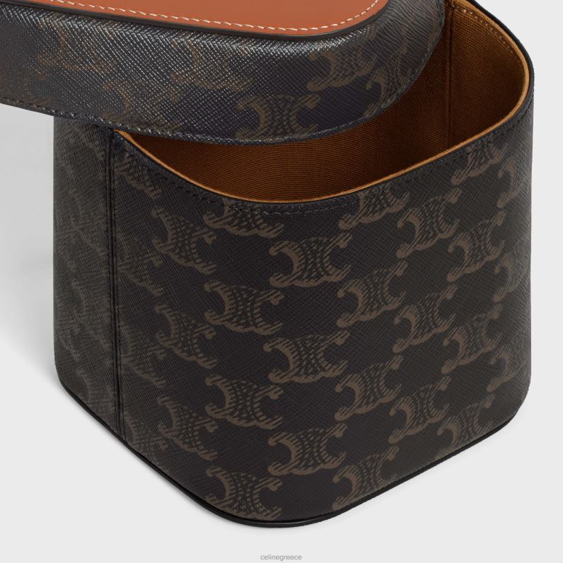 μεσαίο κουτί σε καμβά triomphe & δέρμα μοσχαριού άνδρες CELINE 640PT1537 αξεσουάρ βυρσοδέψω