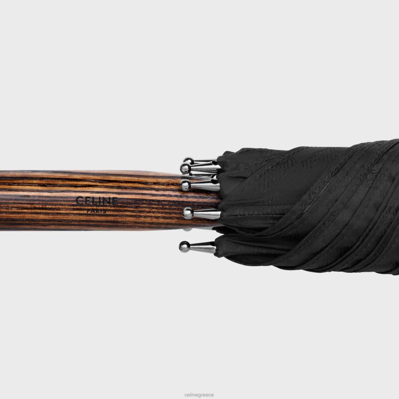 ομπρέλα σε ύφασμα ζακάρ triomphe άνδρες CELINE 640PT1543 αξεσουάρ μαύρος