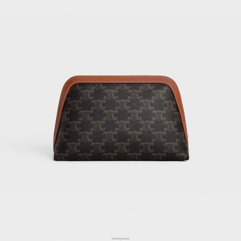 μεσαία θήκη καλλυντικών σε καμβά triomphe & δέρμα μοσχαριού άνδρες CELINE 640PT1572 αξεσουάρ βυρσοδέψω