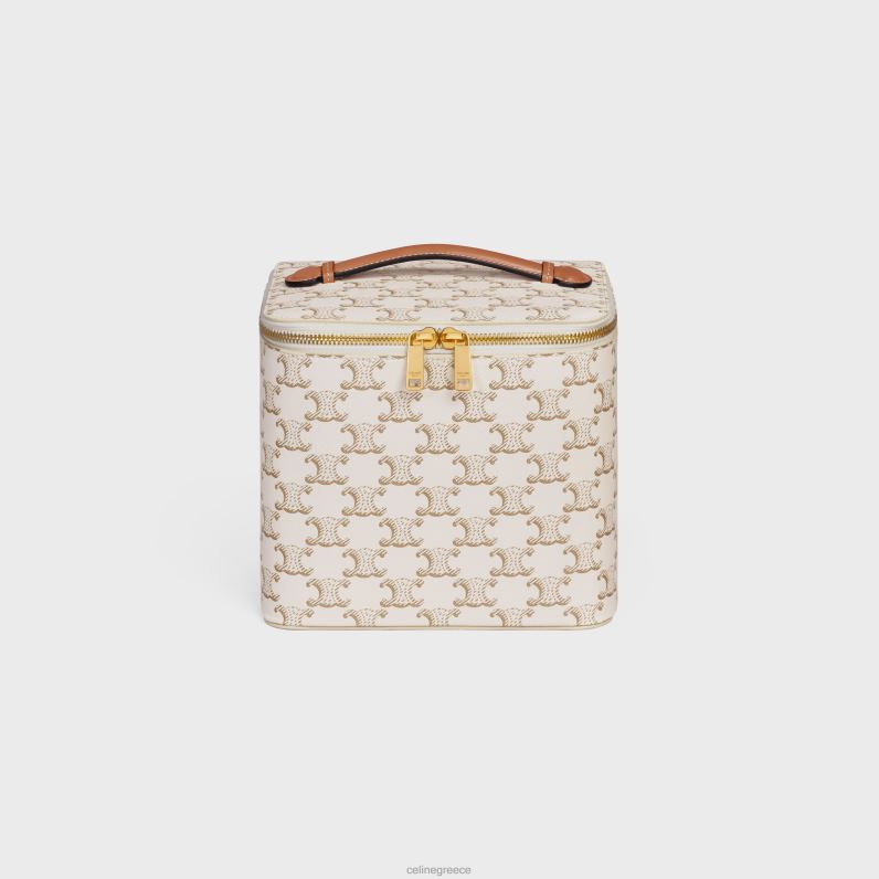 νεσεσέρ σε καμβά triomphe & δέρμα μοσχαριού άνδρες CELINE 640PT1581 αξεσουάρ άσπρο