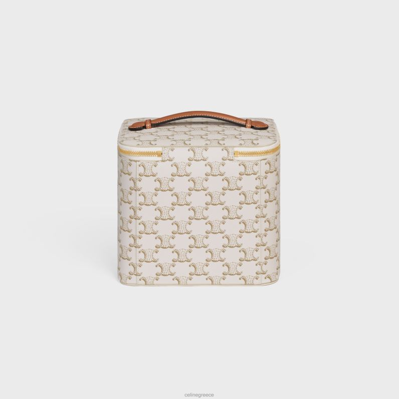 νεσεσέρ σε καμβά triomphe & δέρμα μοσχαριού άνδρες CELINE 640PT1581 αξεσουάρ άσπρο