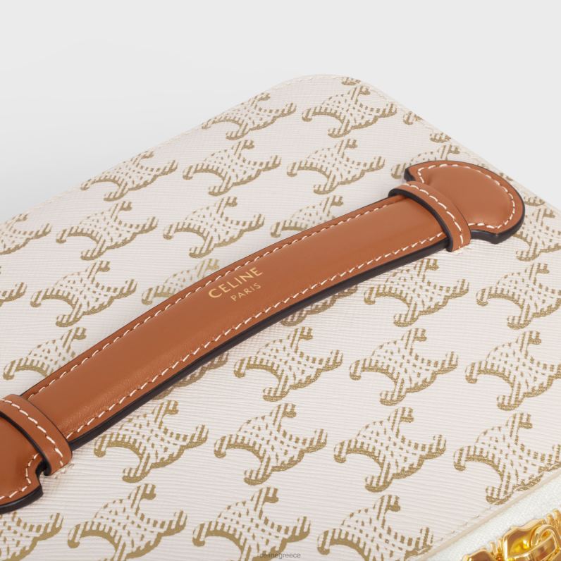νεσεσέρ σε καμβά triomphe & δέρμα μοσχαριού άνδρες CELINE 640PT1581 αξεσουάρ άσπρο