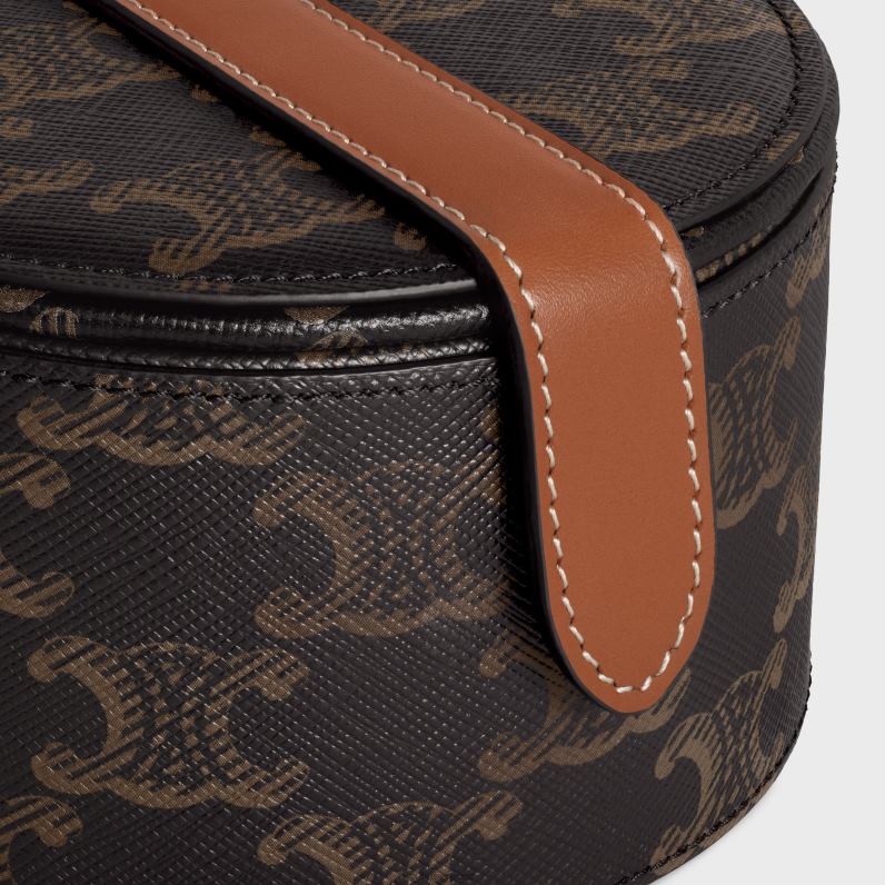 Θήκη κοσμημάτων σε καμβά triomphe & δέρμα μοσχαριού άνδρες CELINE 640PT1584 αξεσουάρ βυρσοδέψω