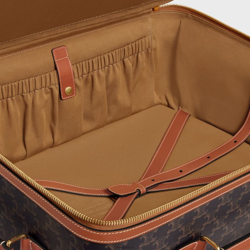 μικρό καροτσάκι σε καμβά triomphe & δέρμα μοσχαριού άνδρες CELINE 640PT1624 αξεσουάρ βυρσοδέψω