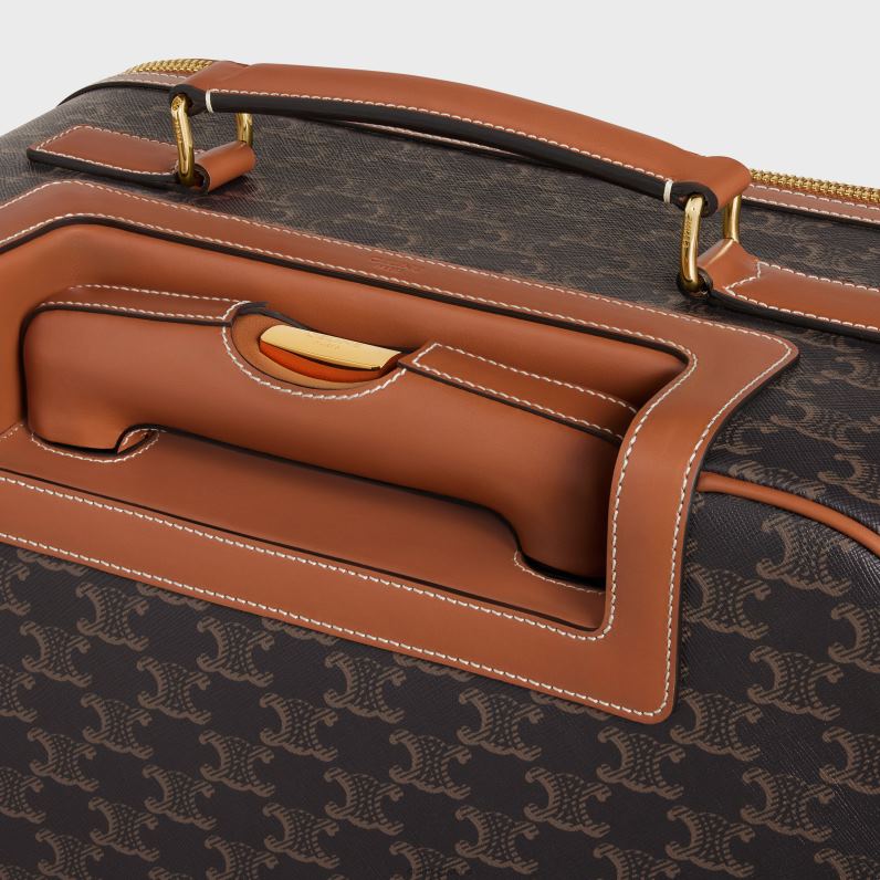 μικρό καροτσάκι σε καμβά triomphe & δέρμα μοσχαριού άνδρες CELINE 640PT1624 αξεσουάρ βυρσοδέψω