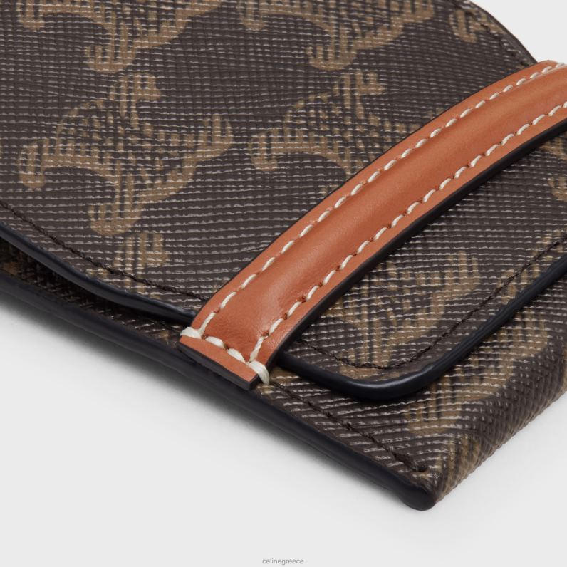 ετικέτα αποσκευών σε καμβά triomphe & δέρμα μοσχαριού άνδρες CELINE 640PT1635 αξεσουάρ βυρσοδέψω