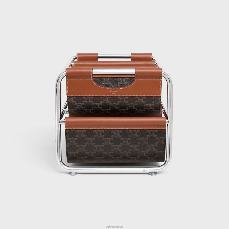 ράφι κρασιού σε καμβά triomphe & ατσάλι άνδρες CELINE 640PT1659 αξεσουάρ βυρσοδέψω