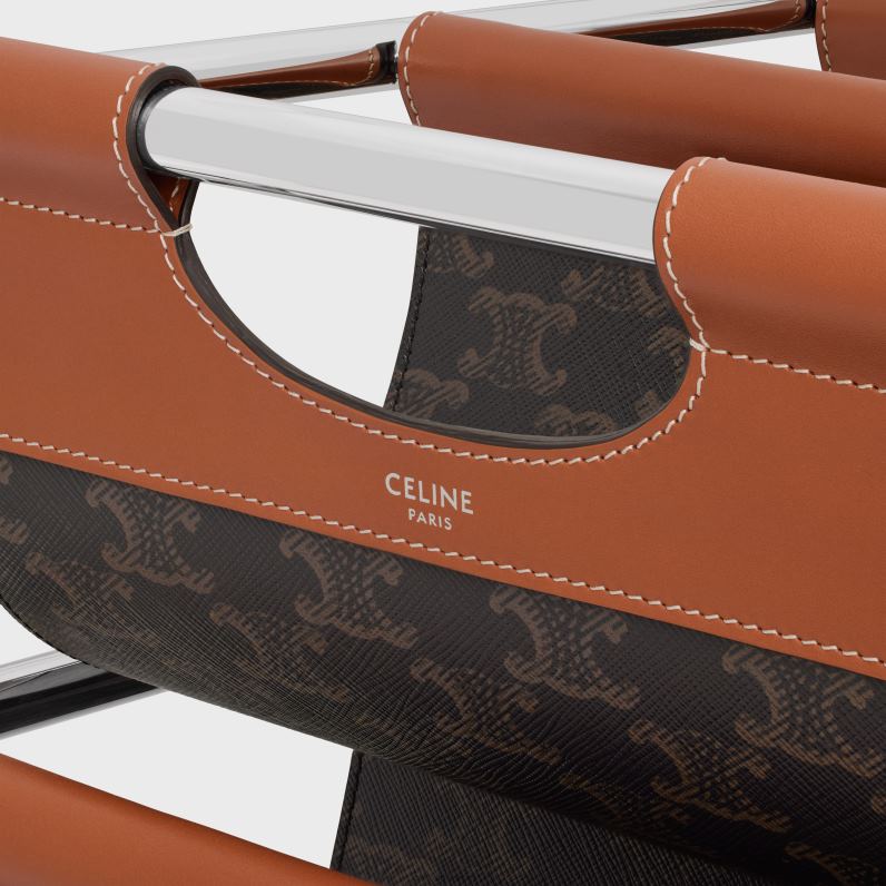 ράφι κρασιού σε καμβά triomphe & ατσάλι άνδρες CELINE 640PT1659 αξεσουάρ βυρσοδέψω