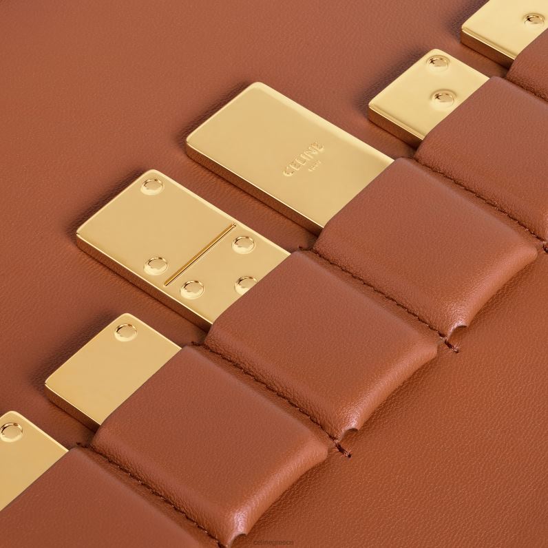 θήκη ντόμινο σε καμβά triomphe & δέρμα αρνιού άνδρες CELINE 640PT1667 αξεσουάρ βυρσοδέψω