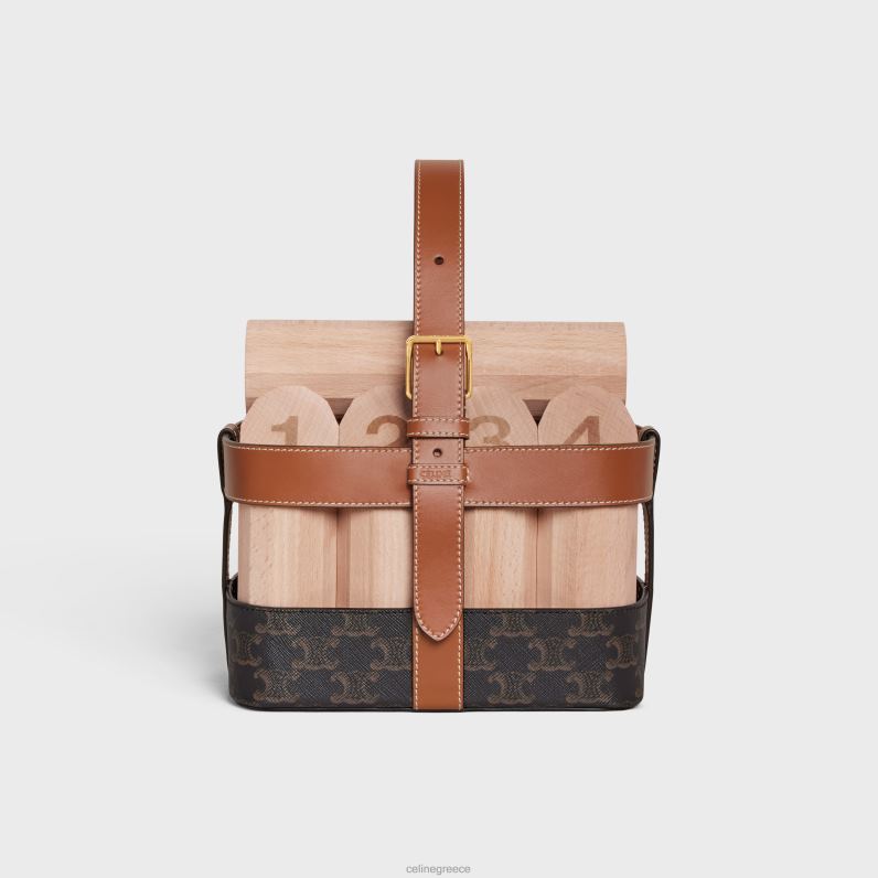 φινίρισμα καρίνας σε καμβά triomphe & δέρμα μοσχαριού άνδρες CELINE 640PT1686 αξεσουάρ βυρσοδέψω