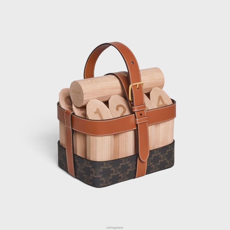 φινίρισμα καρίνας σε καμβά triomphe & δέρμα μοσχαριού άνδρες CELINE 640PT1686 αξεσουάρ βυρσοδέψω