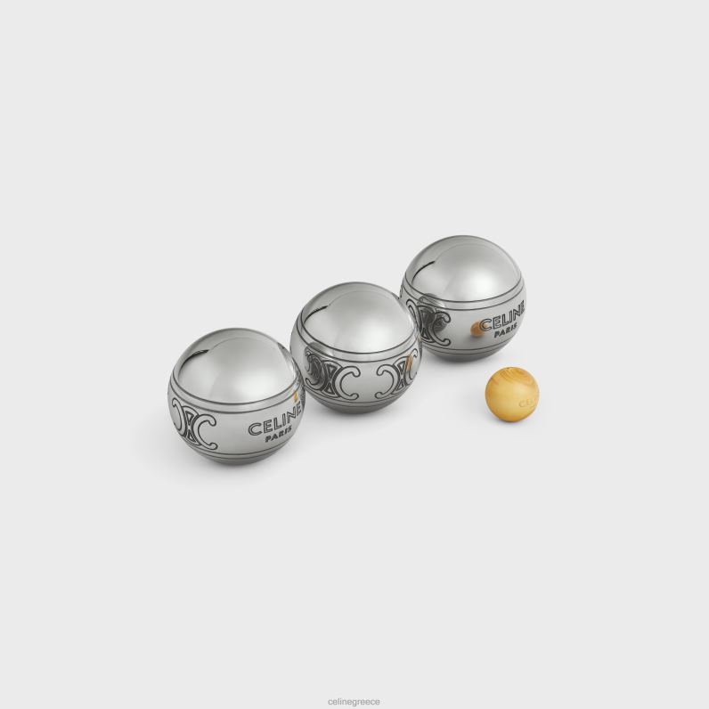 Παιχνίδι triomphe petanque σε υφάσματα και δέρμα μοσχαριού άνδρες CELINE 640PT1681 αξεσουάρ φυσικός/μαύρισμα