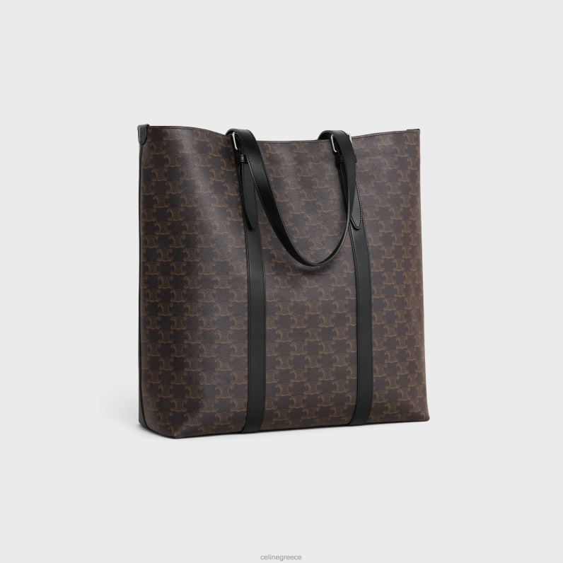 καμπάνες με πόρπη σε καμβά θριάμβου & δέρμα μοσχαριού άνδρες CELINE 640PT2084 αξεσουάρ μαύρος