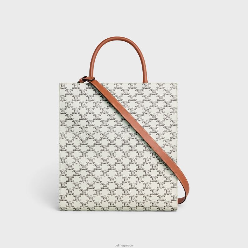 μεσαίες κάθετες καμπίνες σε καμβά θριάμβου με στάμπα άνδρες CELINE 640PT2099 αξεσουάρ μαύρισμα/εκρού