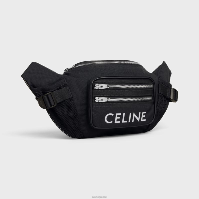 belt bag trekking σε νάιλον με στάμπα άνδρες CELINE 640PT2107 αξεσουάρ μαύρος