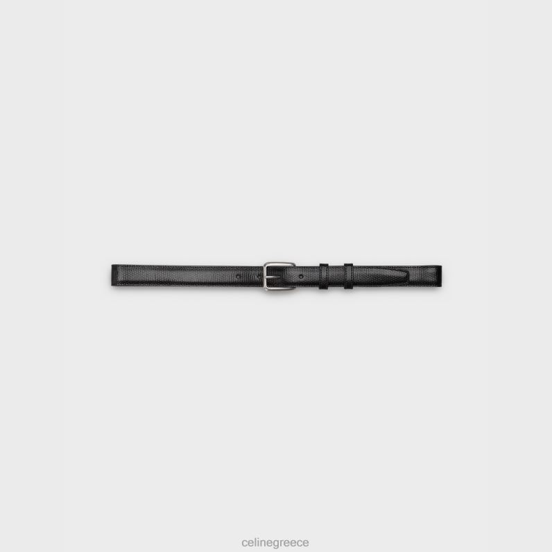 κομψή ζώνη με τετράγωνη πόρπη σε δέρμα μοσχαριού άνδρες CELINE 640PT2207 αξεσουάρ μαύρος