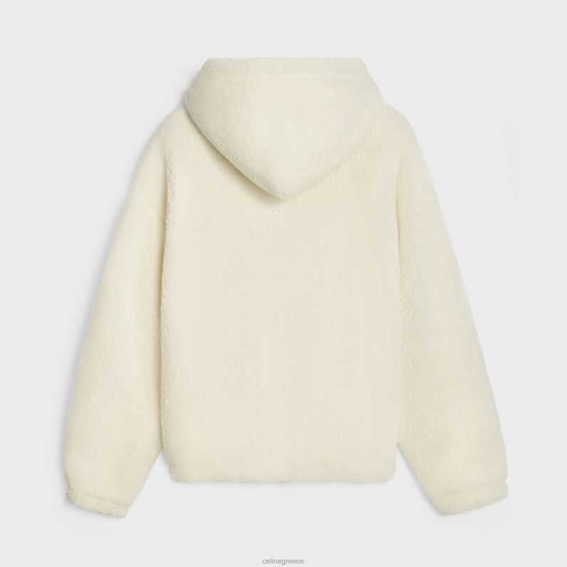 σακάκι σε φλις άνδρες CELINE 640PT1805 ενδύματα εκρού/μαύρο