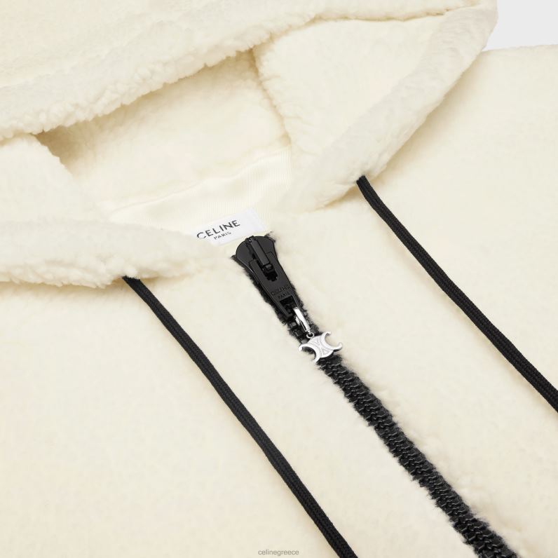 σακάκι σε φλις άνδρες CELINE 640PT1805 ενδύματα εκρού/μαύρο