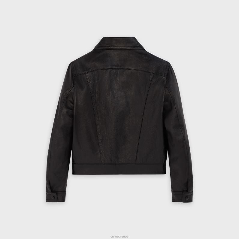 Πολ Μπλούσον με δέρμα αρνιού άνδρες CELINE 640PT1831 ενδύματα μαύρος