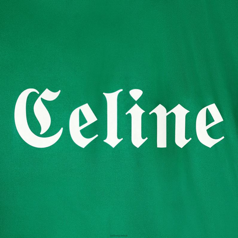 μακρύ τζάκετ πούλμαν από ελαφρύ νάιλον άνδρες CELINE 640PT1851 ενδύματα πράσινος