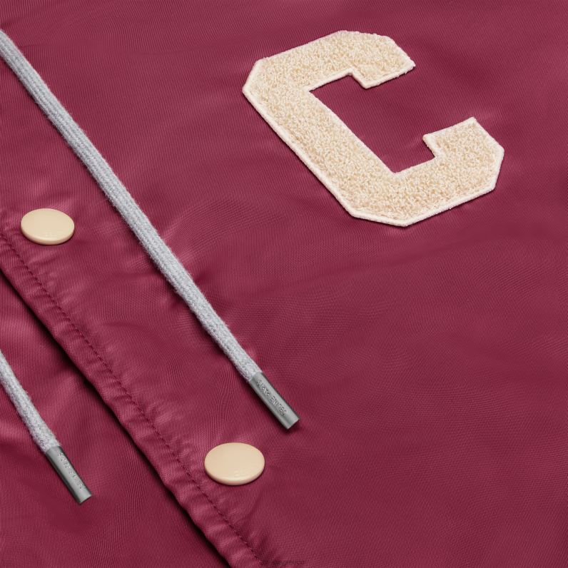 Τέντυ μπουφάν με κουκούλα μεγάλου μεγέθους σε νάιλον άνδρες CELINE 640PT1854 ενδύματα Βουργουνδία