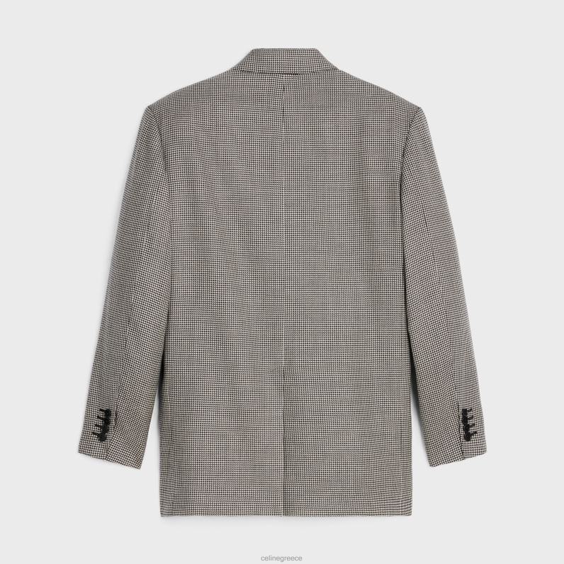 μπουφάν κουτί από μαλλί κασμίρ άνδρες CELINE 640PT1886 ενδύματα craie/noir