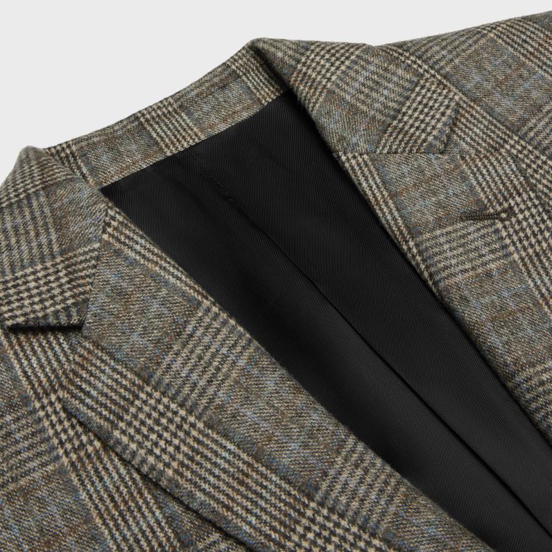 σακάκι carnaby σε σακάκι σε φανέλα Prince of Wales άνδρες CELINE 640PT1879 ενδύματα ivoire/gris/tofee