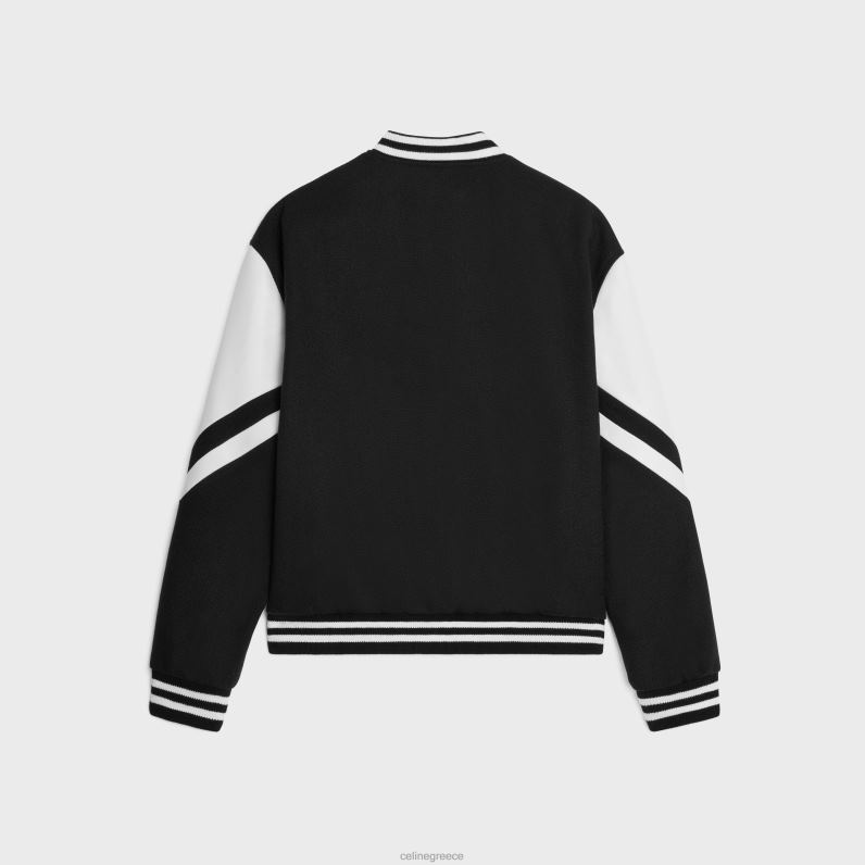 jackson teddy jacket από ανάγλυφο μαλλί άνδρες CELINE 640PT1775 ενδύματα μαύρος