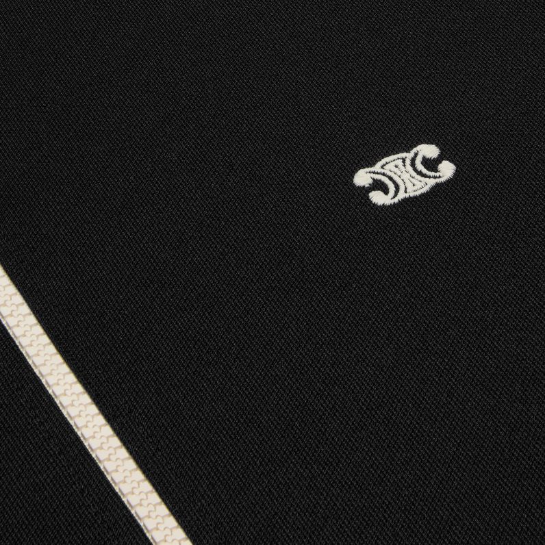 λούτρινο τζάκετ triomphe σε διπλή φανέλα άνδρες CELINE 640PT1848 ενδύματα μαύρο άσπρο