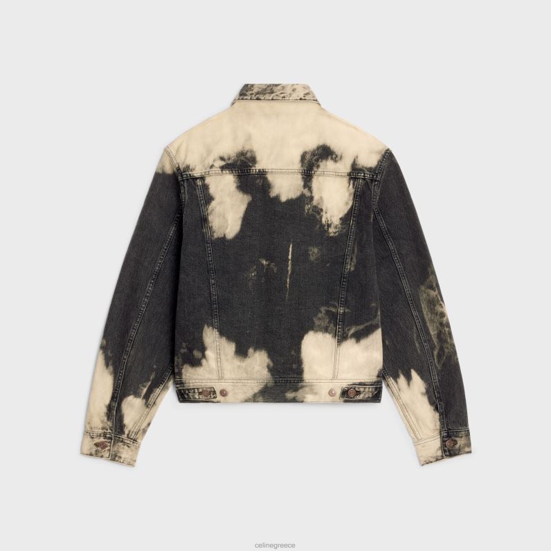 Σακάκι trucker σε σχήμα v σε τζιν άνδρες CELINE 640PT1990 ενδύματα πλύσιμο harris